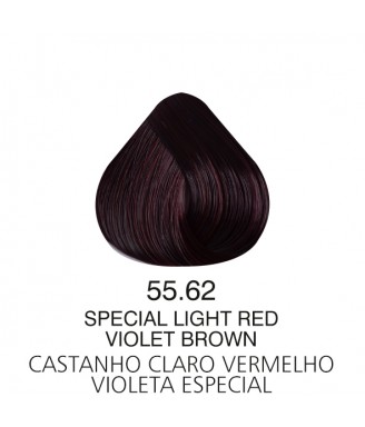 Coloração Com Amônia Colors 55.62 Castanho Claro Vermelho Violeta Especial London Cosméticos 60 gr