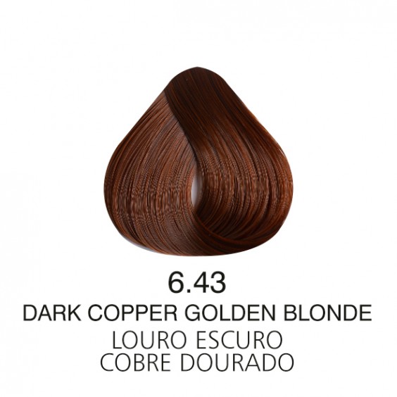 Coloração Com Amônia Colors 6.43 Louro Escuro Cobre Dourado London Cosméticos 60 gr