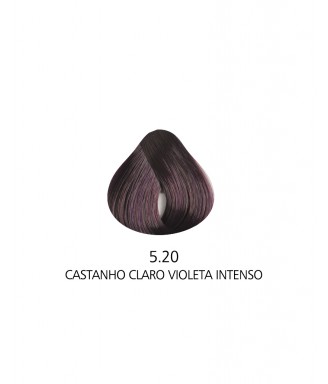 Tonalizante Multi Color Fusion 5.20 Castanho Claro Violeta Intenso London Cosméticos 60 gr